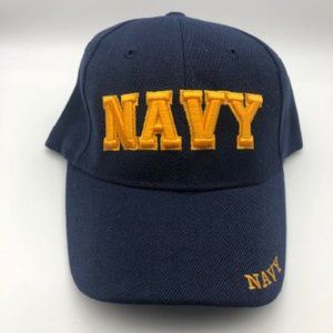 NAVY on blue Hat